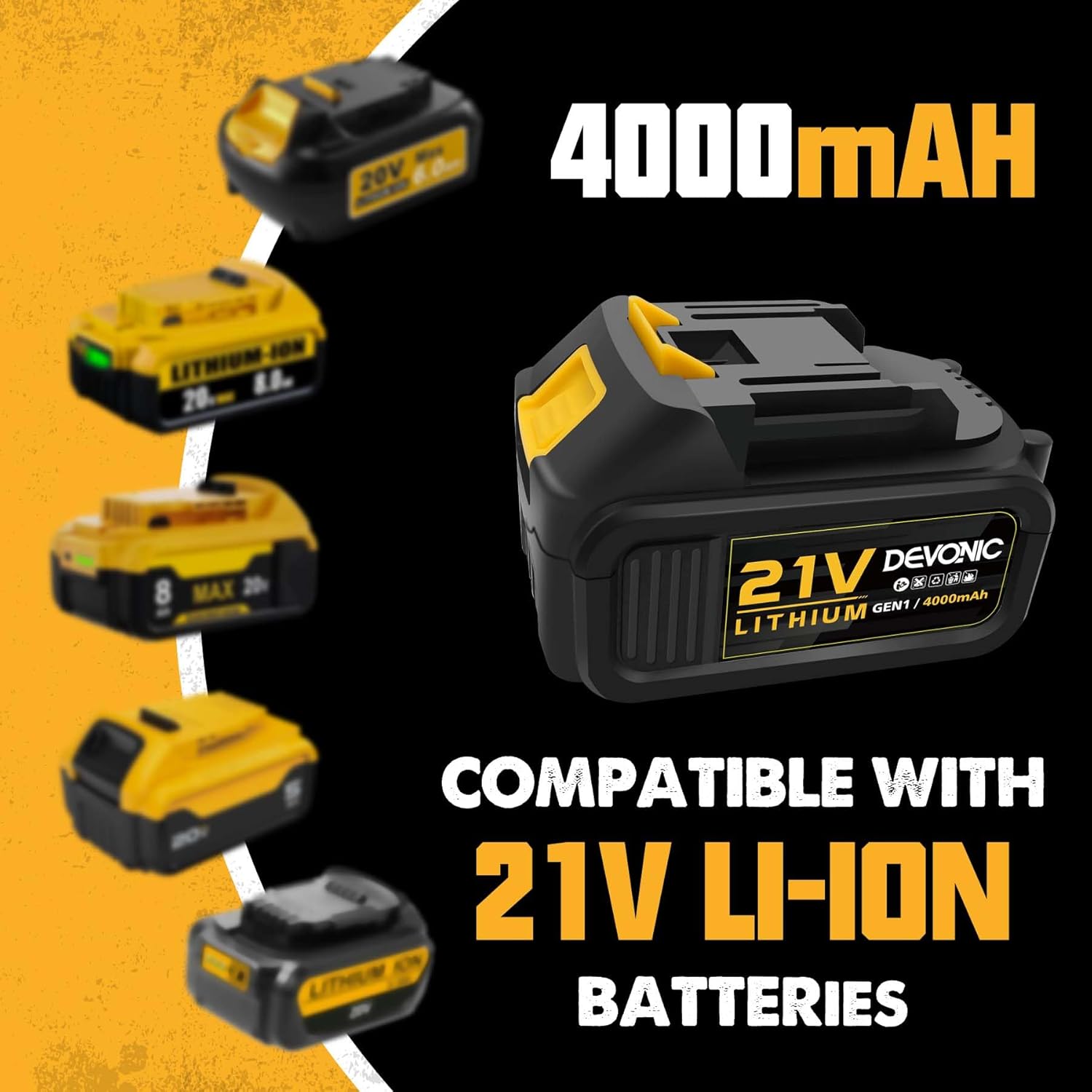 DEVONIC Cordless Snow Shovel & Snow Blower 20V Electric | Lightweight Powerful Battery Snow Shovel with Adjustable Front Handle&Telescopic Pole | Fast Clearing for Driveway, Sidewalk & Patio