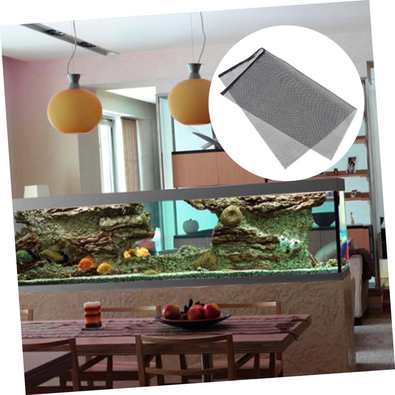 VANZACK Aquarium Net Cover for Fish Tank Jumping Lid Mesh Screen Versatile Fish Tank Divider for Various Aquarium