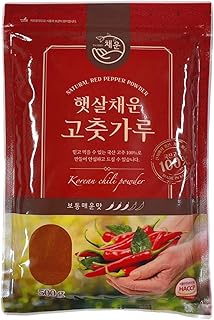 HELLO KFOOD Korean Premium Red Chili Pepper Flakes 1.1Lb 500g - Medium S...