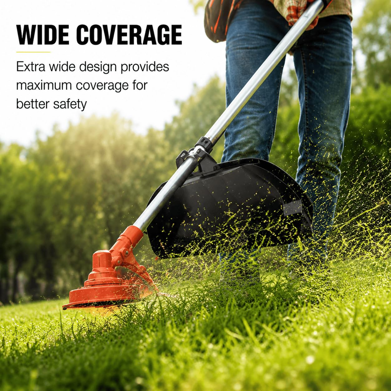 Pare-Débris Débroussailleuse pour Makita EM3400 2014–2026,Protection Large Collier Métal Déflecteur d’Herbe Et Pierres Coupe-Bordures,Large Wide Coverage Debris Shield