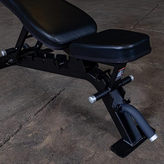 Body-Solid Pro Clubline (SFID325B) Adjustable Bench for Power Racks and Dumbbell Curls, Home and Commercial Gym