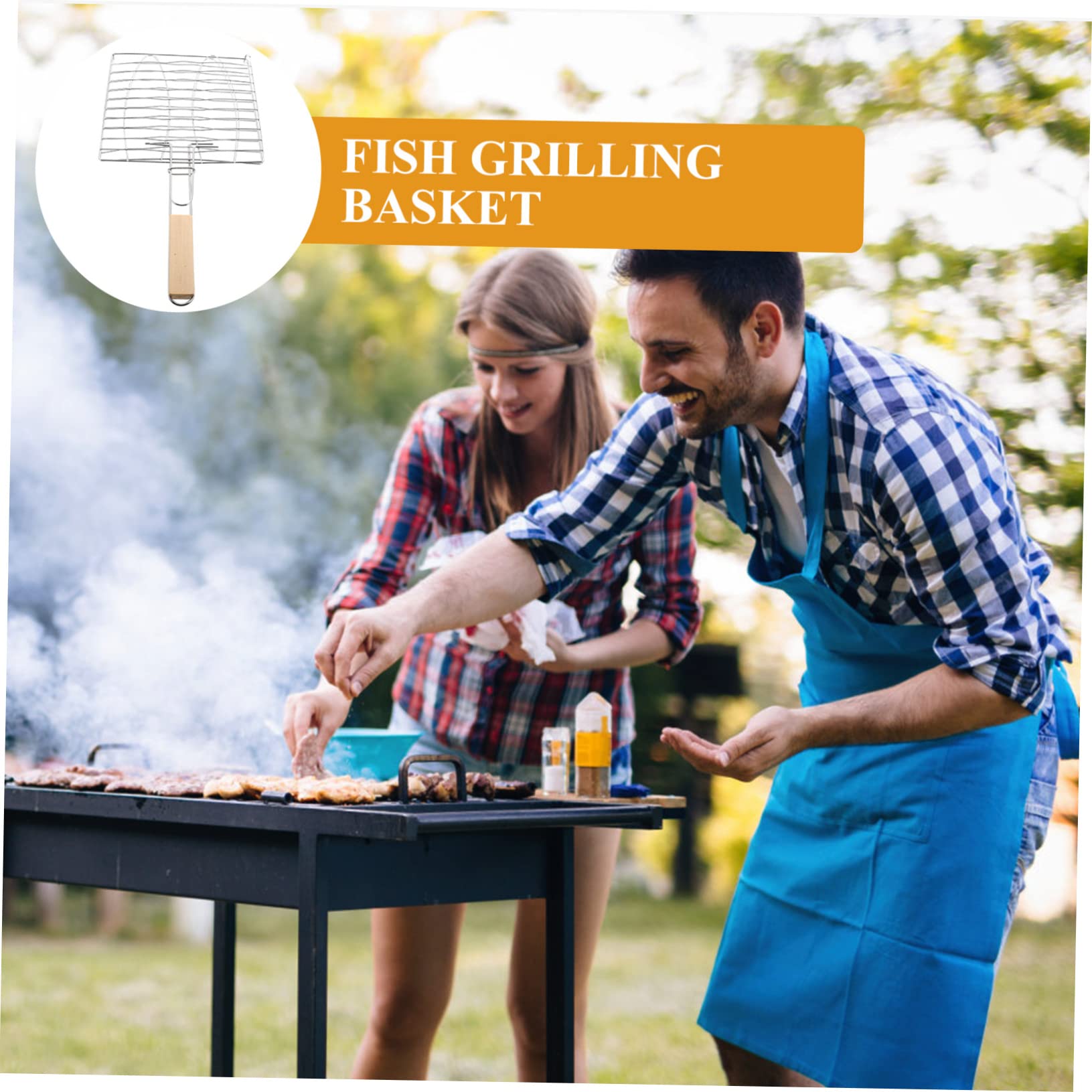 Toddmomy 2 Stücke Gegrilltem Fisch Clips Veggie Gemüse Roste Camping Grill Rack Mesh Grillen Grill Korb Grill Werkzeug Picknick Grill Ausrüstung Holz