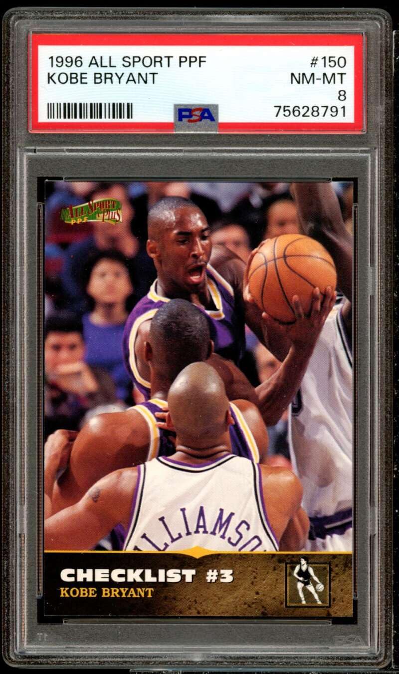 Amazon.com: Kobe Bryant Rookie Card 1996 All Sport PPF #150 PSA 8