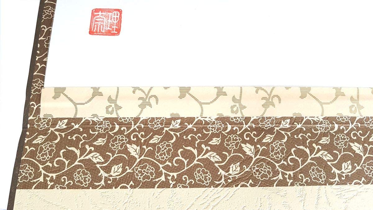 LEBENSENERGIE japanische Kalligraphie handgeschrieben Kalligrafie in Faltrahmen H. 83, B. 26,5 cm