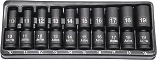 Astro Tools 78344M 10pc 3/8" Drive Mid-Length Pinless Universal Impact Sockets - Metric