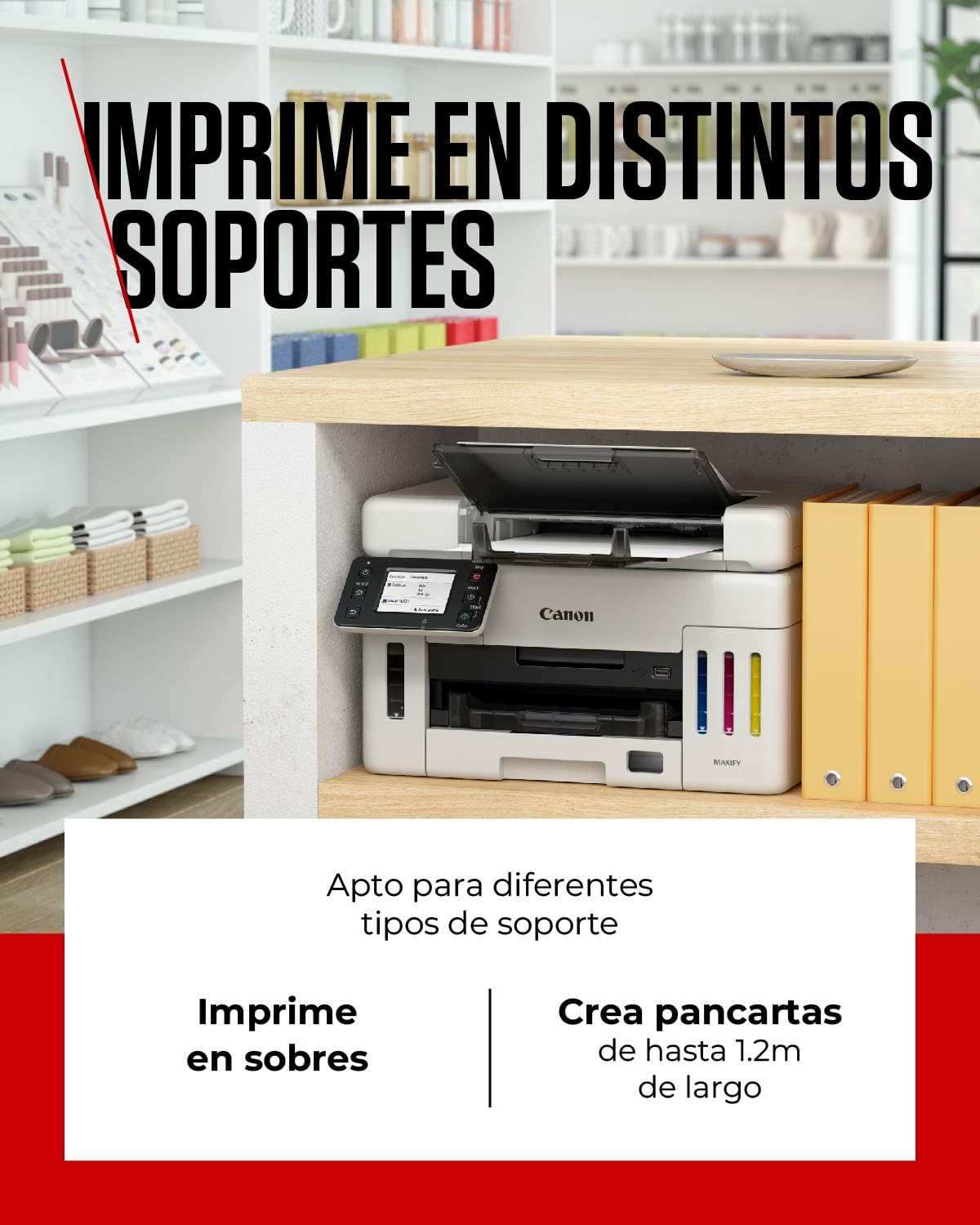 Canon MAXIFY GX6550 – Impresora Multifunción MegaTank a Color, Copiadora y Escáner A4 | Hogar y Oficina | Wi-Fi y Ethernet | Inyección de Tinta