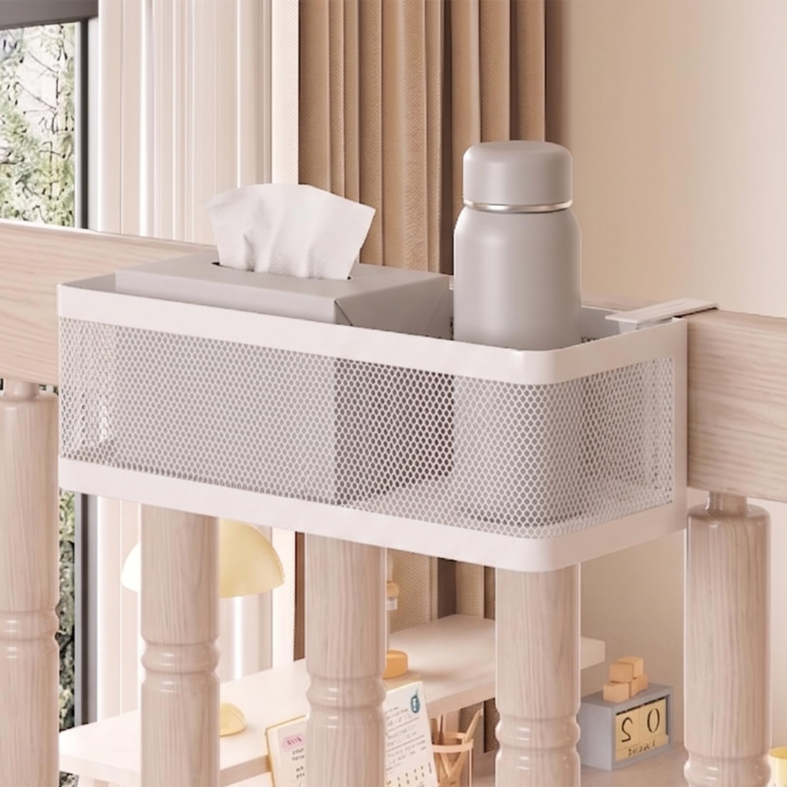 Bunk Bed Shelf, Bedside Hanging Storage Baskets for Bedroom,Hall,Cot Rails