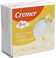 Fralda Luxo Sem Bainha com 15 Unidades Cremer