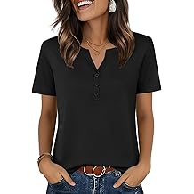 Womens Summer Tops V Neck Short Sleeve Shirts Dressy Casual Blouse Spring Vacation Tshirts Clothes
