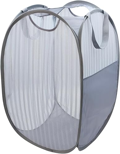 Miniatura 9 de HONOMA Solidly Handy - Cesta desplegable de malla para lavandería, plegable, ligera, para lavar, almacenamiento de ropa duradera para habitación de