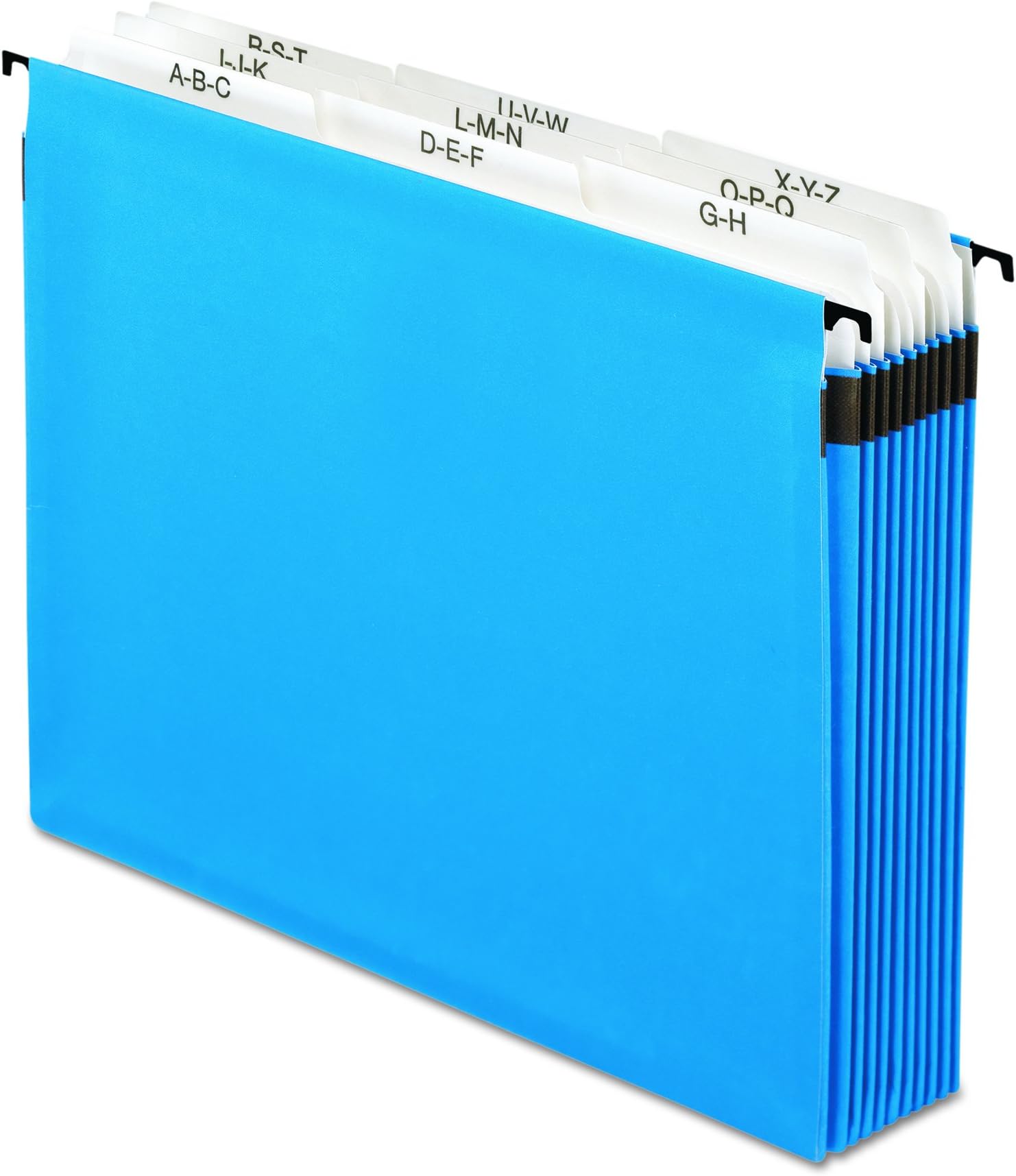Pendaflex59225 Nine-Section Hanging Folder, 5 1/4", Tabs and Labels, 1/5 Tab, Letter, Blue