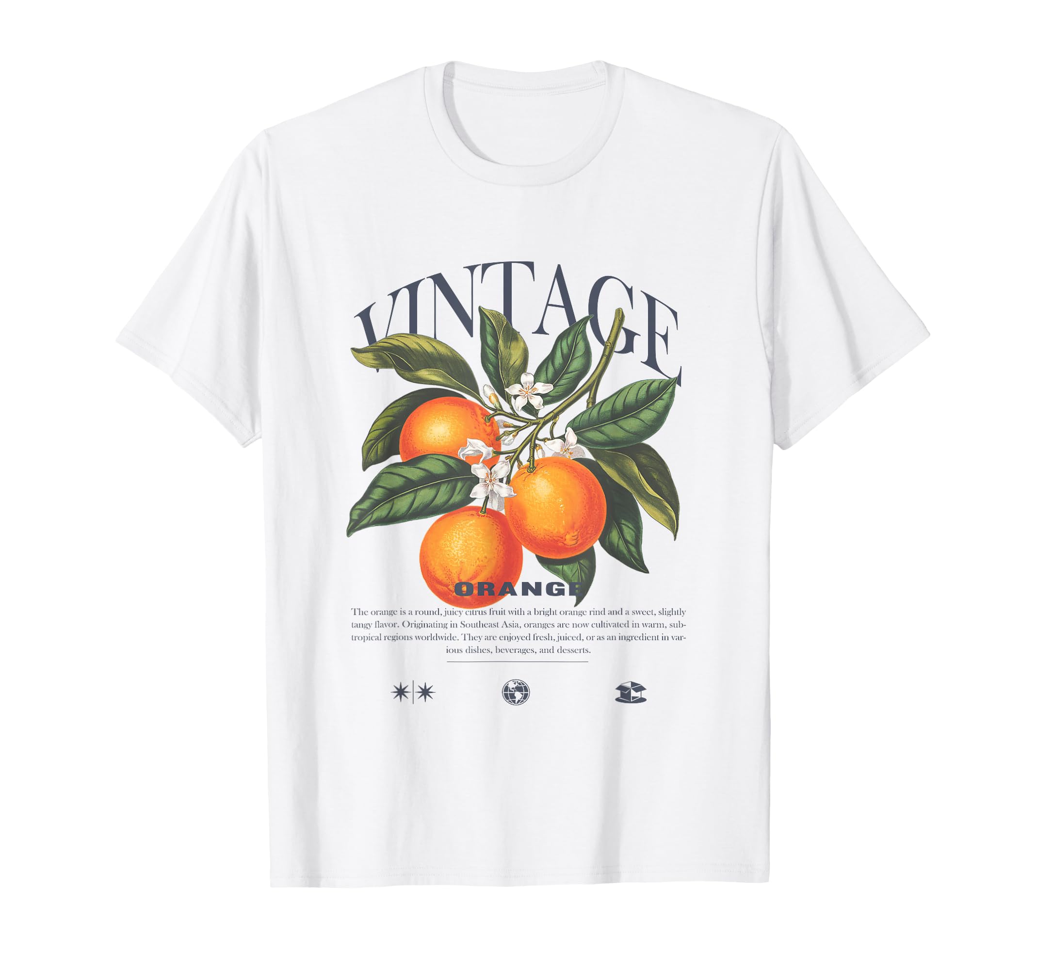 Vintage organic orange print top /xl main image 0