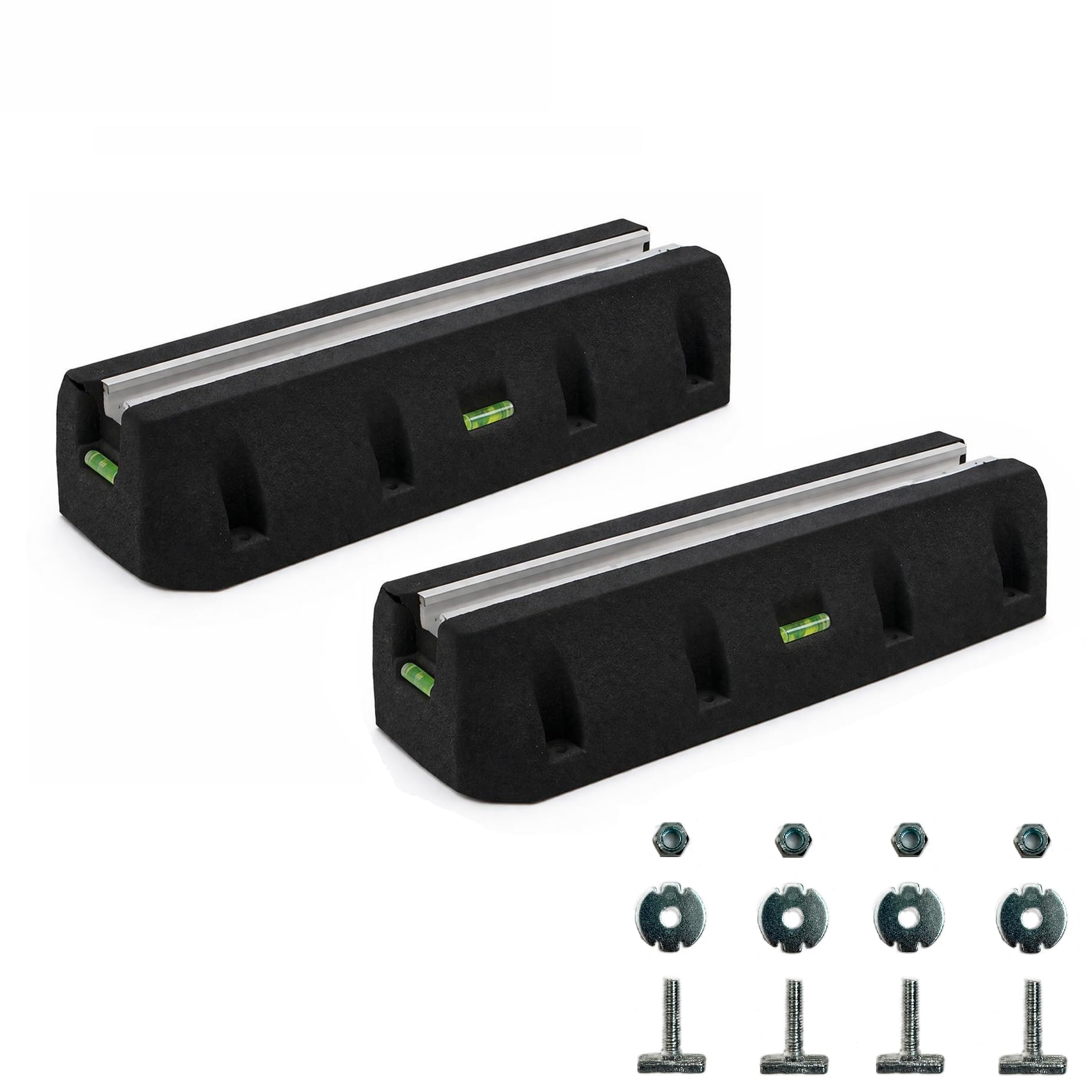 Dämpfungssockel-Set 2 Stück 2x450 mm | für Wärmepumpen | Bodenkonsole | Antivibrationsfüße | Montagesockel | Gummi Aufstellblocke | für Klimaanlagen | für Klimagerät | Schwingungsdämpfer
