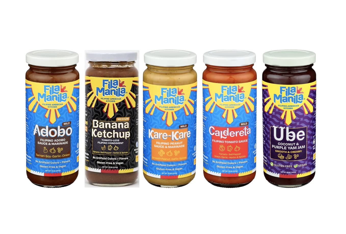 Fila Manila Family Variety Pack Filipino Sauce & Condiment (512 oz Jars