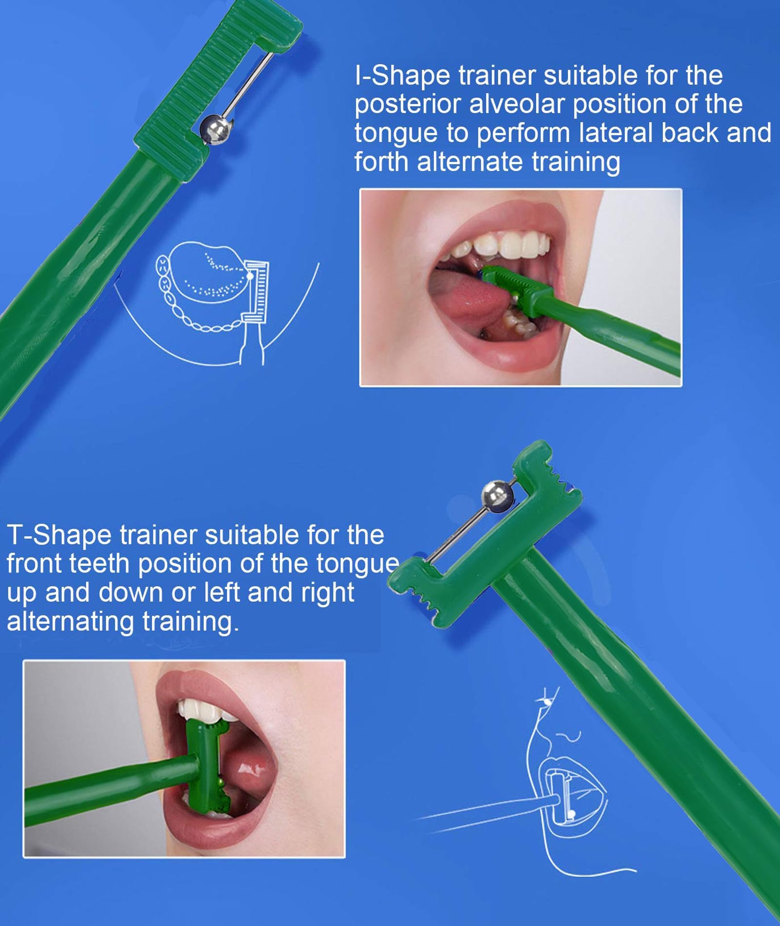 3 Pcs Speech Therapy Tools,Therapy Equipment, Mouth Opening Jack Suitable for Tongue Related Exercises and Overall Oral Muscle Strengthening. (green) - Image 4 thumbnail