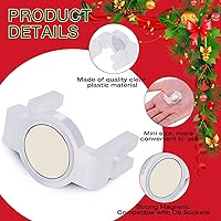 Vista 3 de Macarrie Clips magnéticos para luz C9, ganchos magnéticos para luz de Navidad, ganchos para colgar a granel para vacaciones, patio, techo de metal