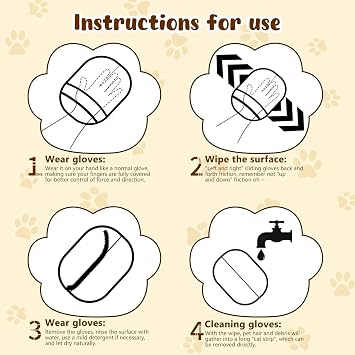 Pet Hair Removal Glove, Reusable Pet Hair Remover Glove, 2025 New Upgrade Efficient Grooming Gloves for Pet Hair, for Furniture, Carpet, Car Seat, Pet Grooming (1)