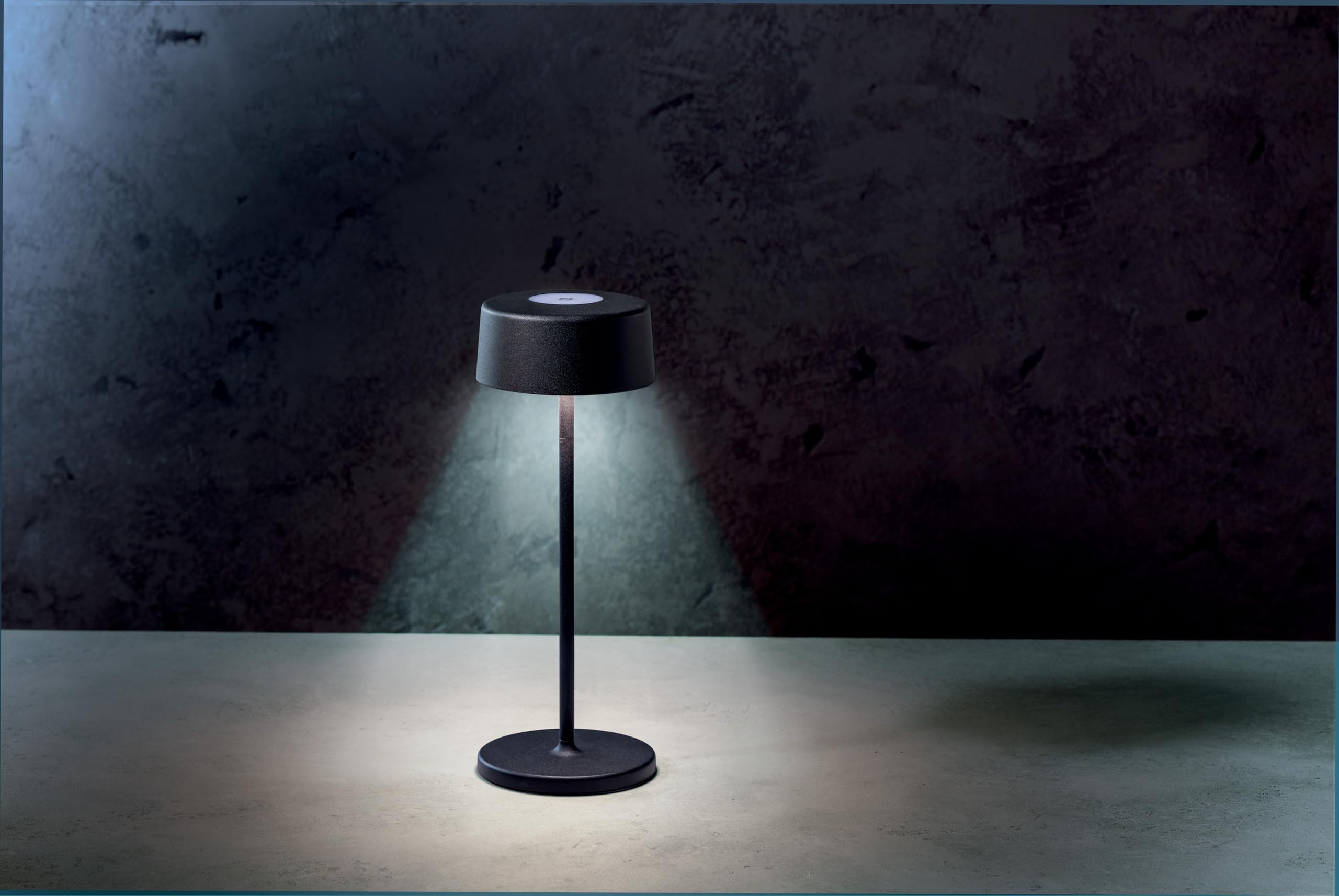 Tescoma 906944 Lampada da Tavolo LED senza fili, 3 Temperature luce, nera