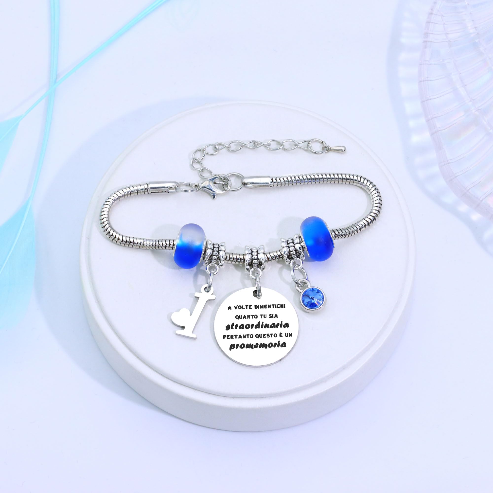 SAMORION A Volte Dimentichi Di Essere Fantastico Braccialetti Regalo Ispiratore Nome Lettera Iniziale Braccialetti Per La Laurea Di Compleanno Della Ragazza Delle Donne braccialetti Anniversario