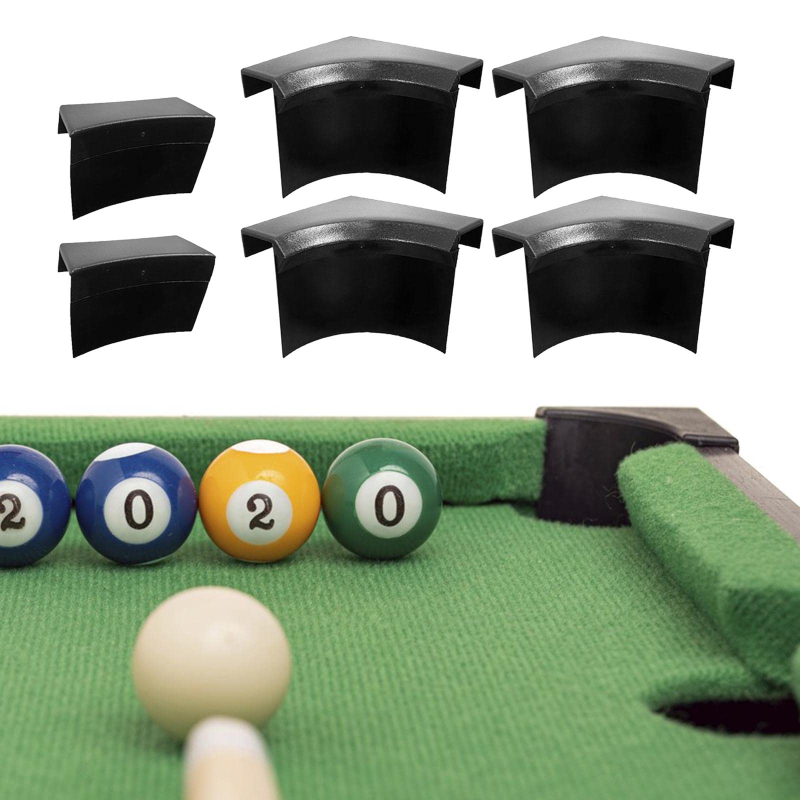 Revestimientos para Troneras de Mesa de Billar Americano o Snooker, 6 Piezas