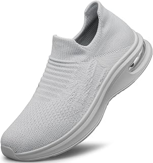 Mens Walking Shoes Slip on Lightweight Running Shoes Workout Athletic Tennis Shoes Gym Sneakers