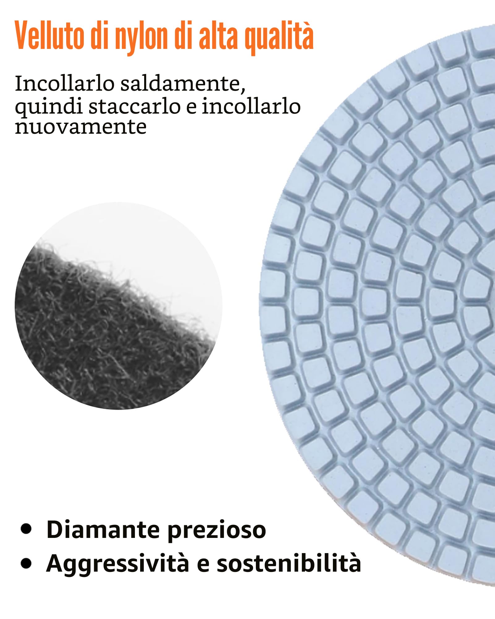 Zestaw 14 Pezzi Dischi Diamantati 100 mm M14 do Marmo Lucidatura a Umido/Secco