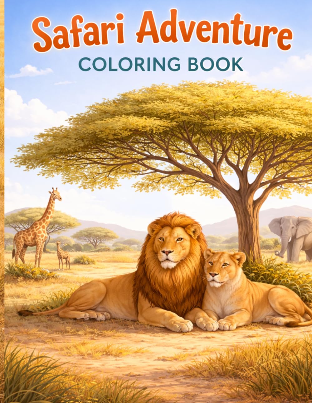 Safari Adventure Coloring Book: Discover and Color Amazing Safari Animals | Perfect for Kids Ages 5–8