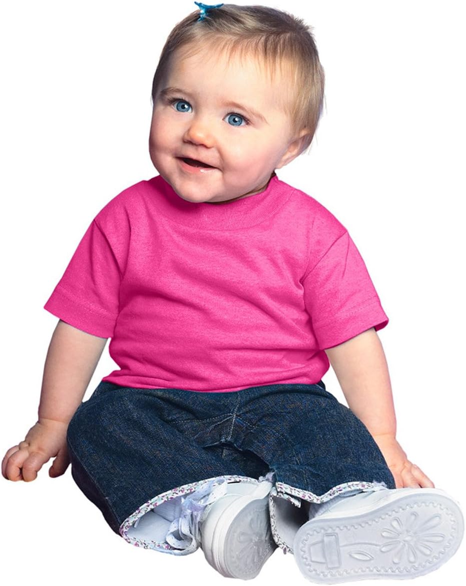 Marky G Apparel Baby 100% Cotton Jersey Short-Sleeve Crew-Neck T-Shirt (Pack of 3)