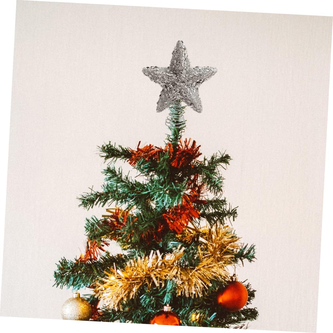 High Heel 1pc Tree Top Star Vintage Rustic Tree Topper Christmas Decorations Christmas Tree Topper Silver Iron High Heel