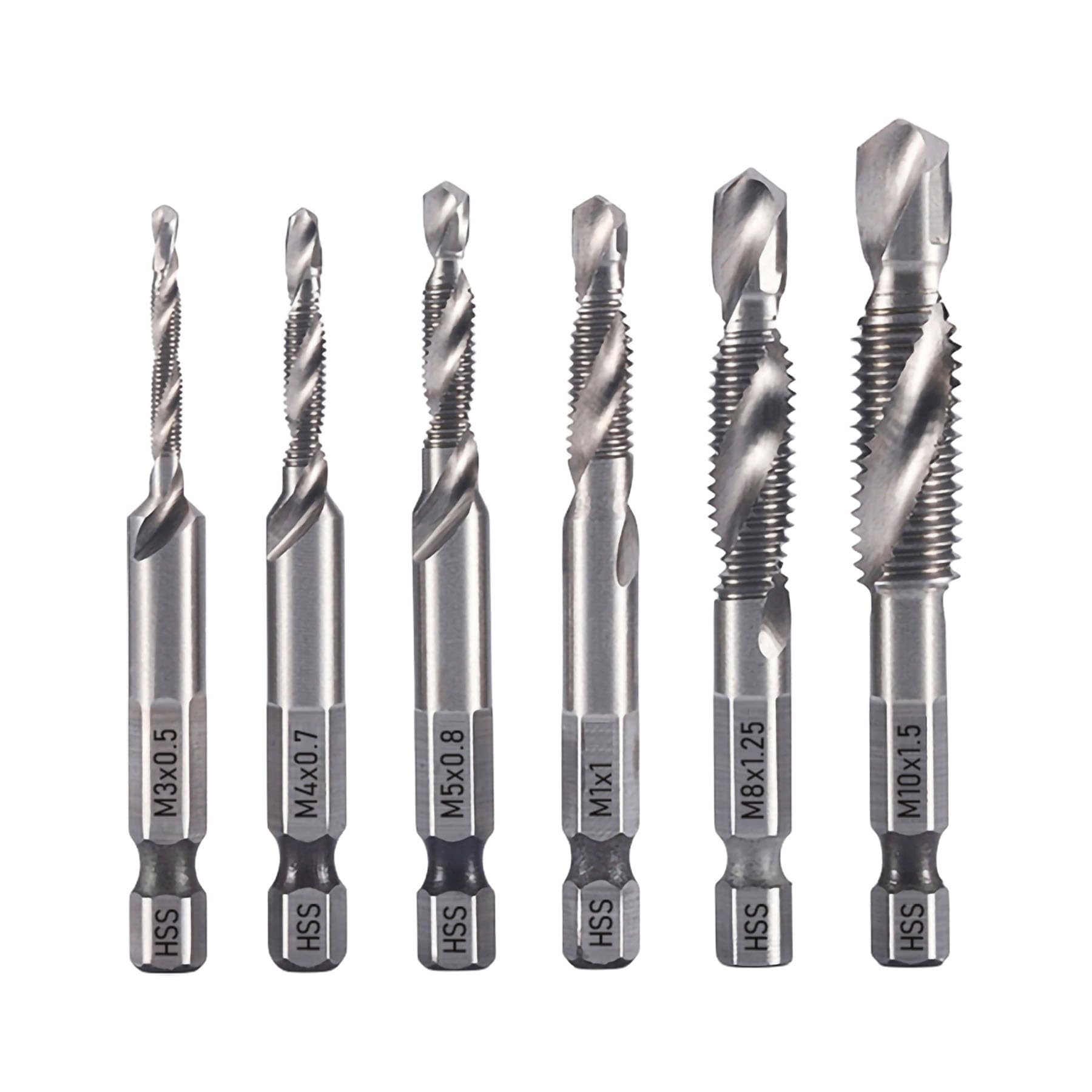 6-Piece Drill & Tap Set - High Speed Steel -8 6-Piece Drill & Tap Set - High Speed Steel -8