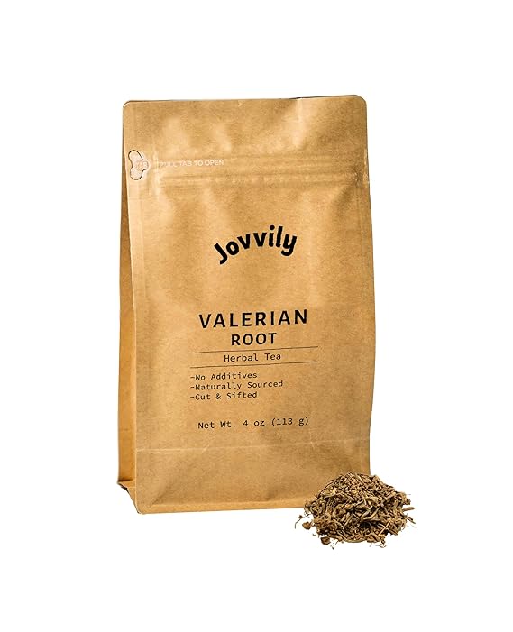 Jovvily Valerian Root (4 oz) Cut & Sifted Herbal Tea, No Fillers Or Additives