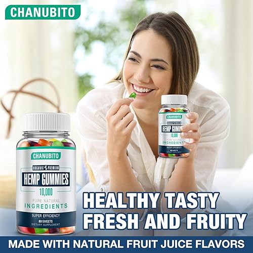 Miniatura 6 de Paquete de 3 gomitas de cáñamo gomitas frutales de alta potencia gomitas de aceite de cáñamo orgánico veganas naturales fabricadas en Estados Unidos