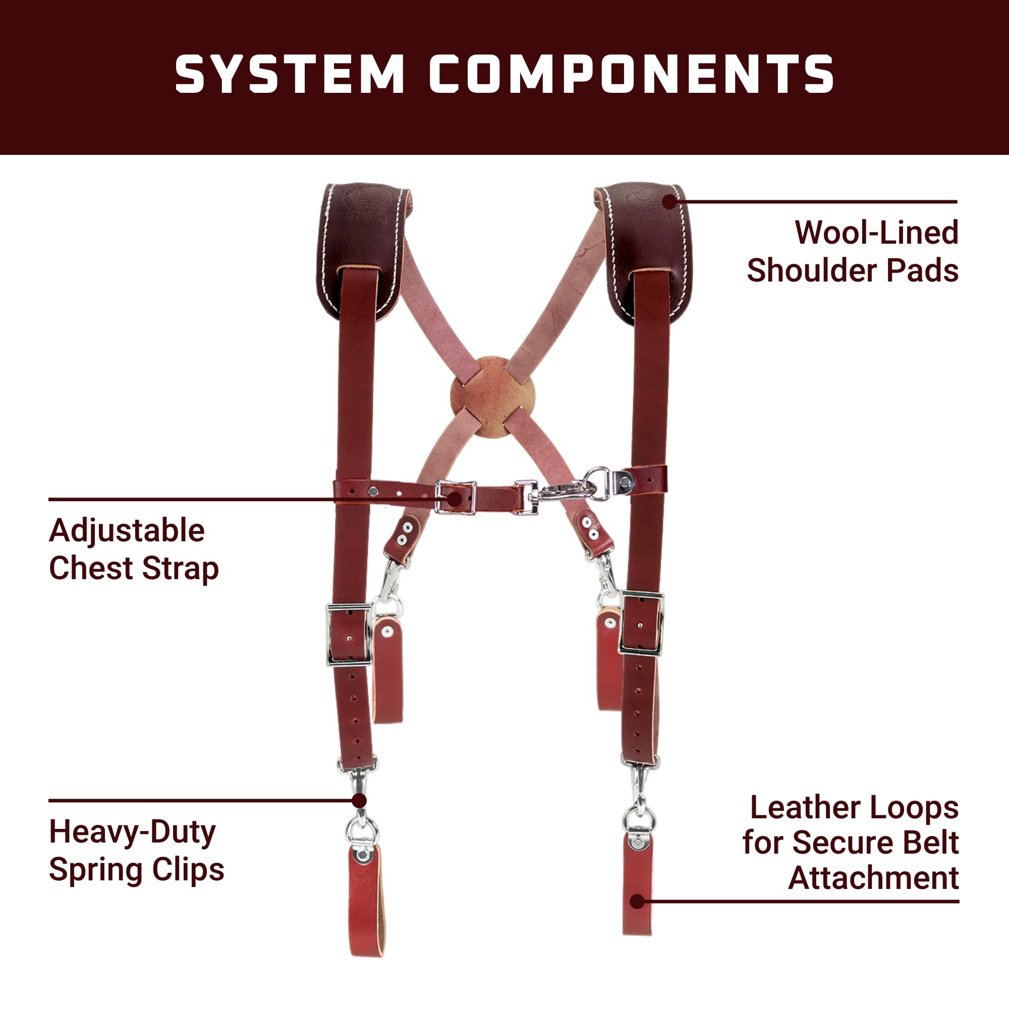 Occidental Leather 5009 Leather Work Suspenders