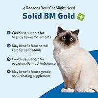 Vista 3 de Pet Wellbeing Solid BM Gold para gatos – Apoya la función digestiva saludable, heces sólidas, movimientos intestinales normales, bayberry