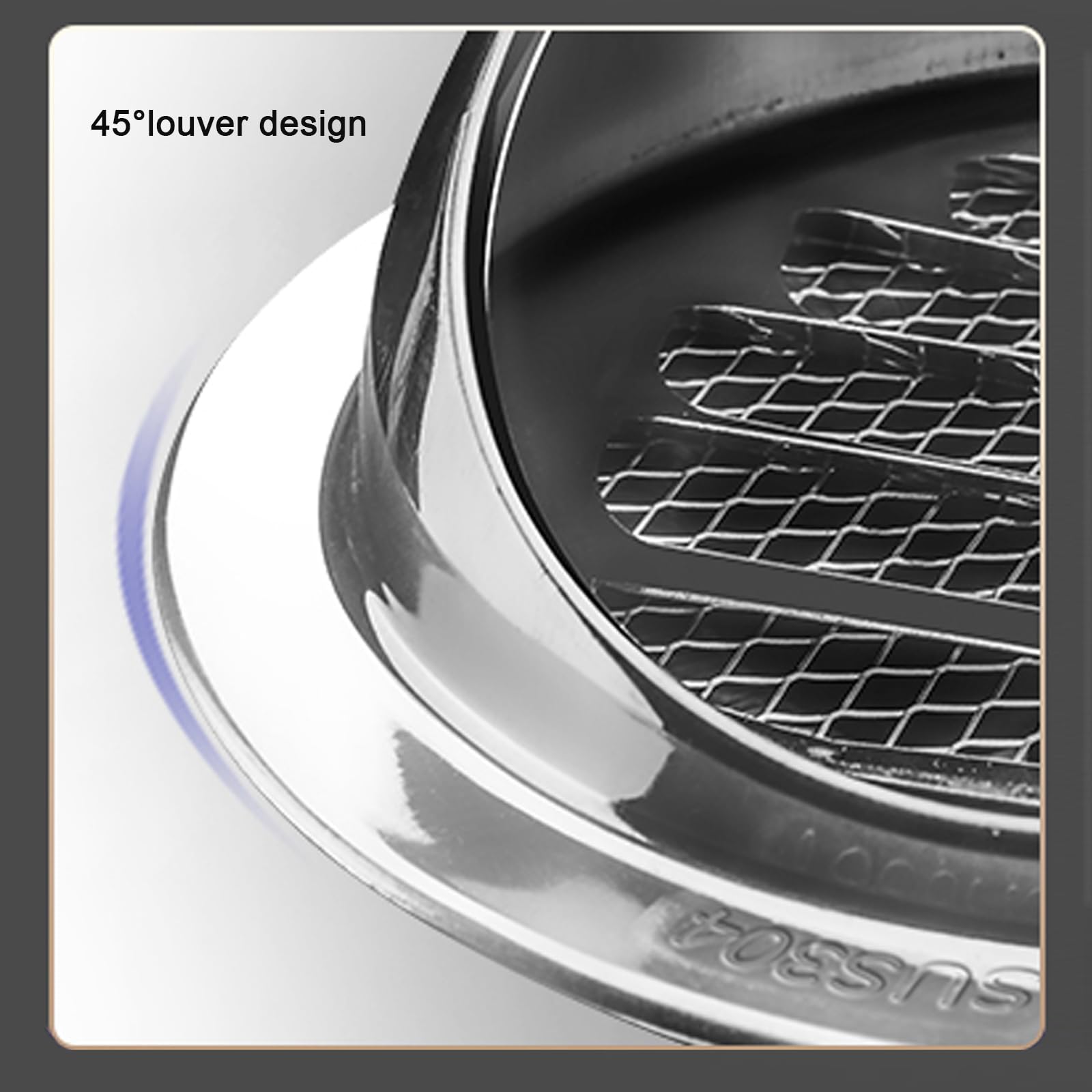Tubo di scarico Range Hood rotondo Wall sfiato Outlet copertura,acciaio inox 304 Comignolo cappello,Duct sfiato Grille,tubo pioggia copertura Protettore cappello,50mm-300mm,Facile da installare (60m