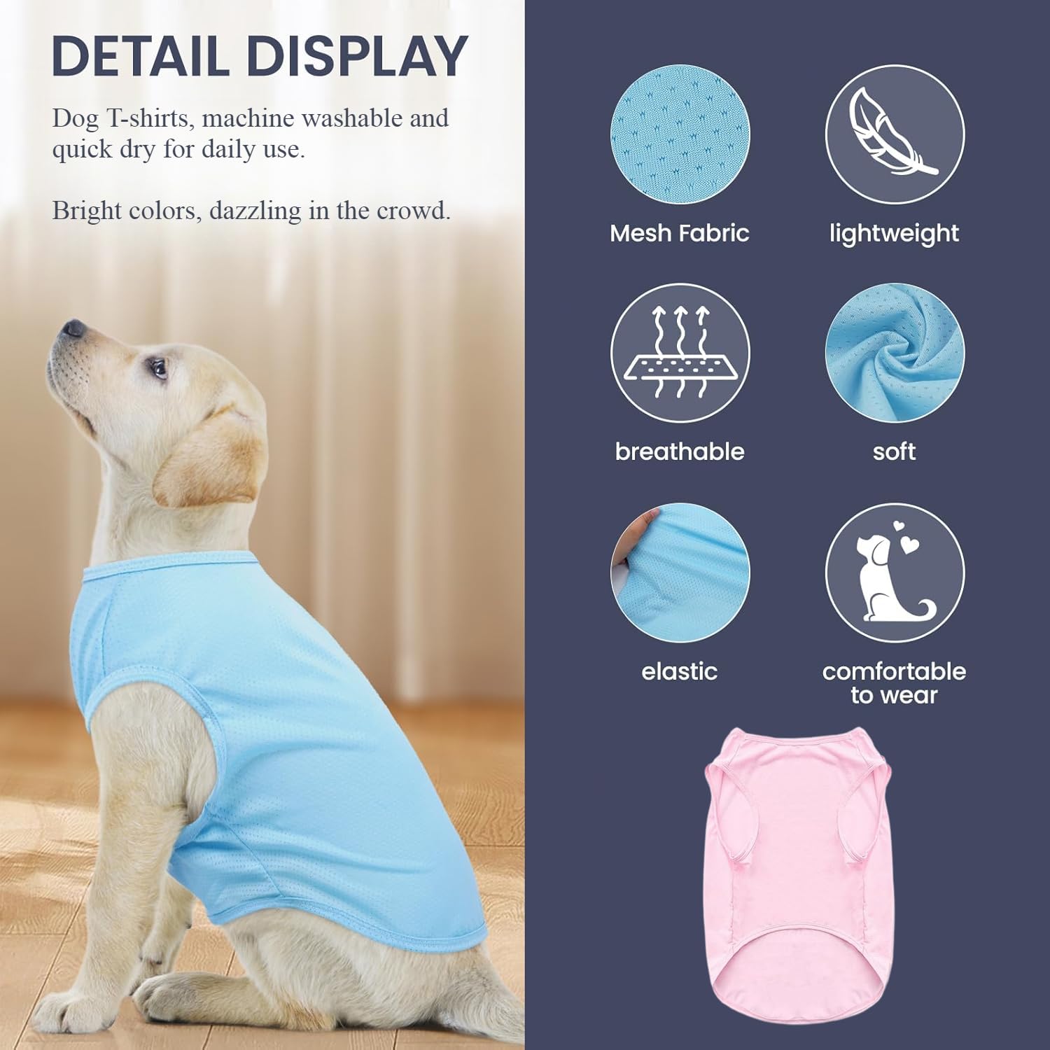 Dog Shirt Summer, Cooling Vests for Dogs Dog UV Protection T-Shirt, Dog Costume, Dog Shirt Tshirt - Image 2
