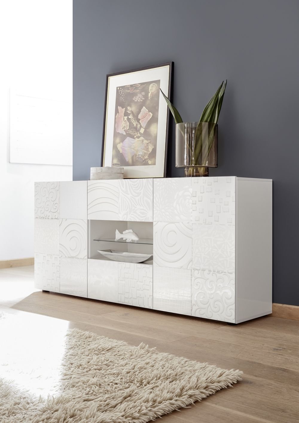 Organizer Per Credenza Copco Basics - Scaffale Rotante Bianco/Grigio 30 Cm Per Dispensa Cucina - Foto 12