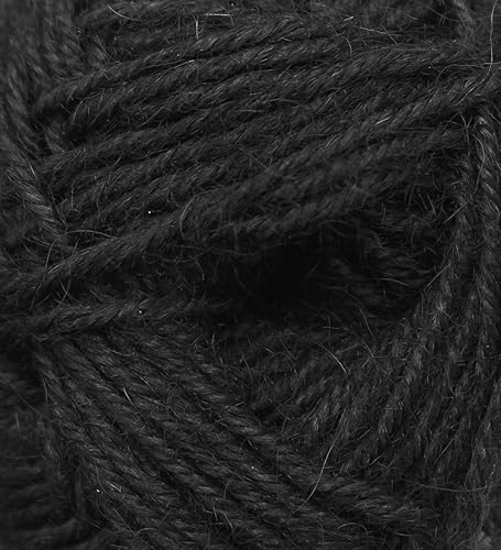 Miniatura 6 de Mezcla de lana de alpaca, 2 madejas de 7.05 oz, peso DK, celestial, suave y perfecto para tejer y tejer (gris carbón, peso DK)