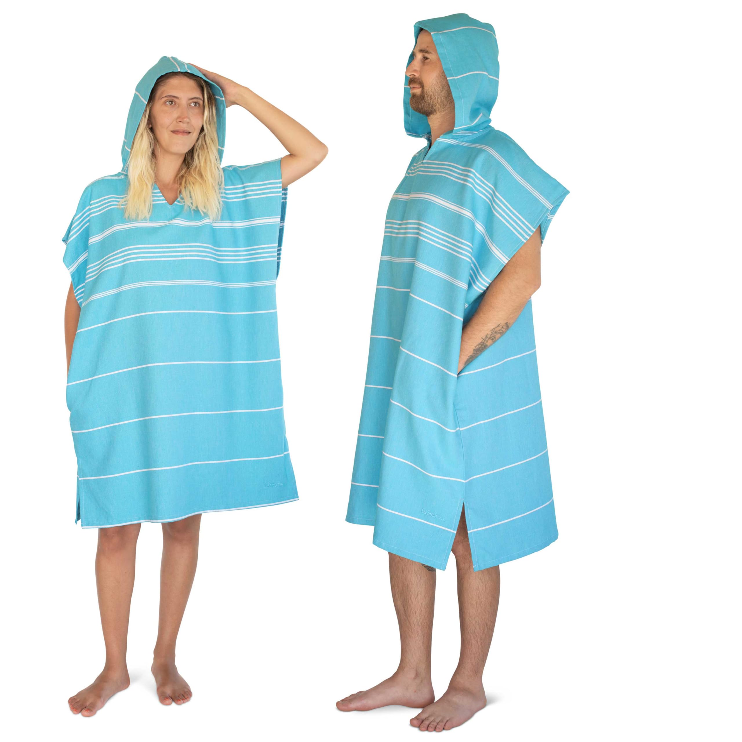 Poncho de toalla LeStoff en puro algodón orgánico suave y ligero