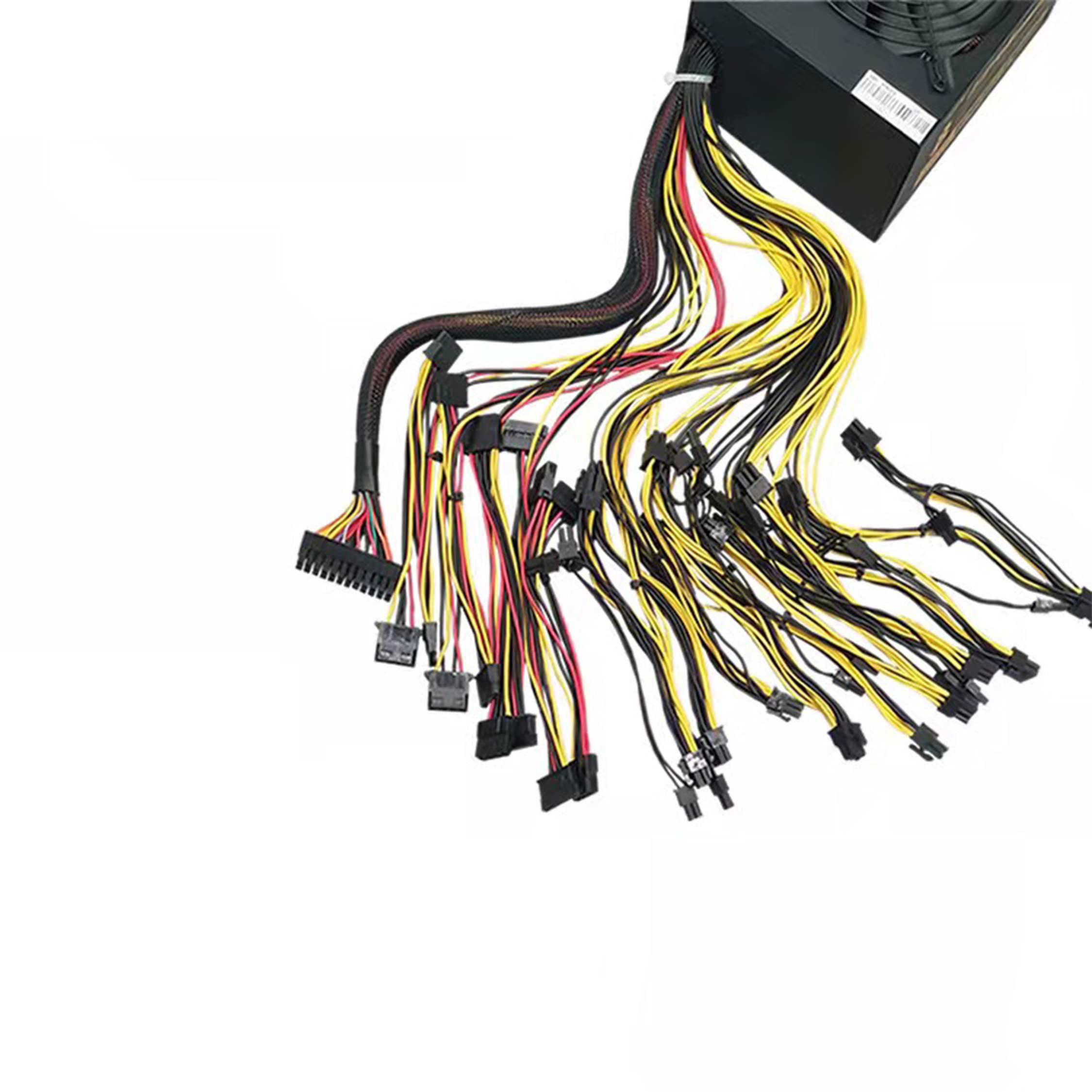 Fuente Alimentación de Minería 1800 W, Compatible con 8 Fuentes Alimentación de Placa GPU (110 V-220 V), Adecuada para Máquina de Minería BTC Eth ETC ZEC ZCASH DGB XMR con Cable Alimentación