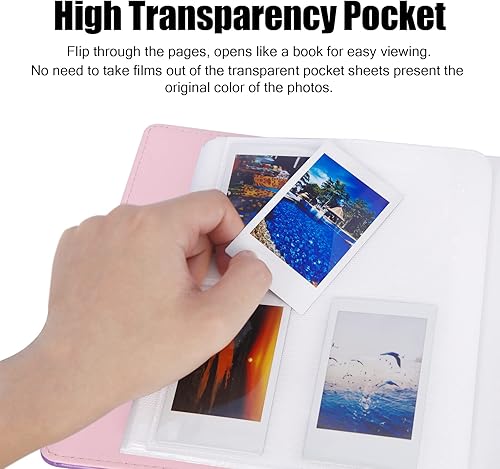 Miniatura 5 de Álbum de fotos de 256 bolsillos para cámara instantánea Fujifilm Instax Mini, cubierta de cuero, álbum de fotos para cámara instantánea Instax Mini