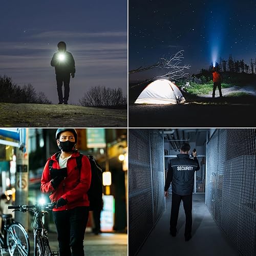 Miniatura 10 de APLOS F01 Linternas LED recargables – Linterna brillante de 1200 lúmenes, 5 modos de potentes linternas de emergencia, linterna táctica de tamaño