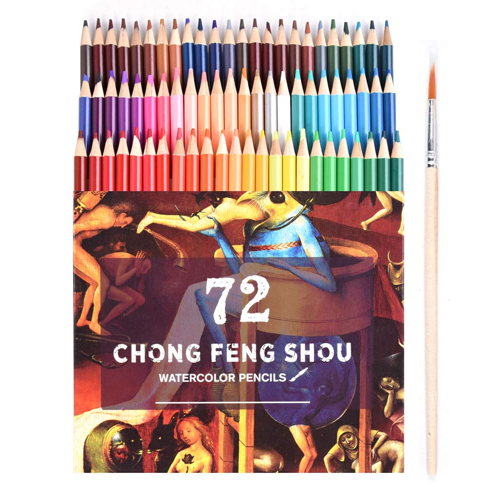 Amazon.co.jp: 72水溶性色鉛筆セット カラーペン 画材セット