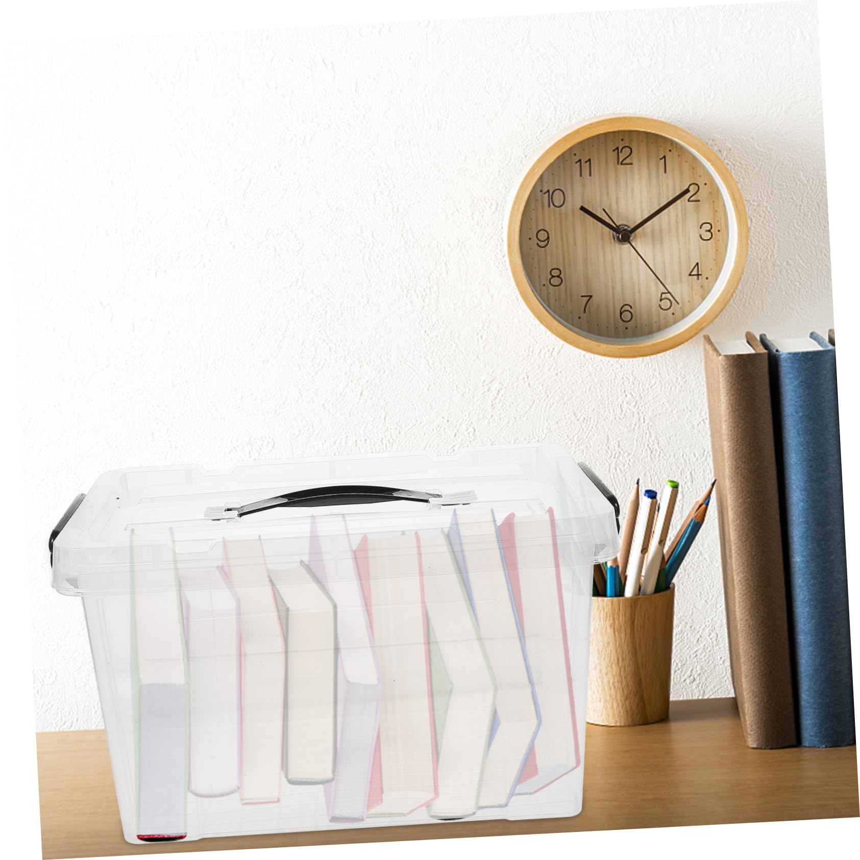 STOBAZA Aufbewahrungsbox Mit Deckel Aus Kunststoff Organizer Für Bett Groß Für Kleidung Und Kleinteile Stabil Und Wiederverwendbar