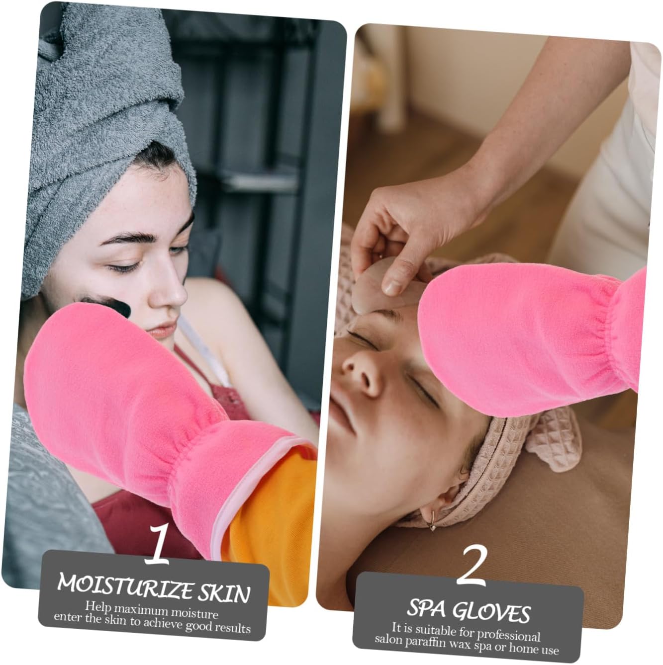 Paraffin Wax Bath Mitts 3 Pairs Hand Spa Gloves Essential Oil Moisturizing Gloves Heat Retention Hand Care for Dry Skin Treatment at Home