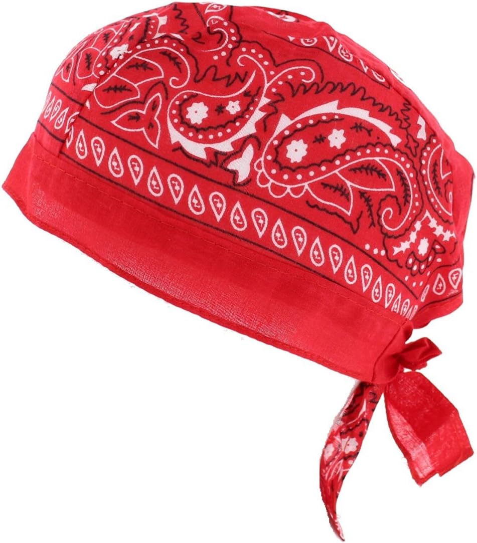 Fitted Paisley Print Zandana (Easy Tie Durag/Skull Cap)