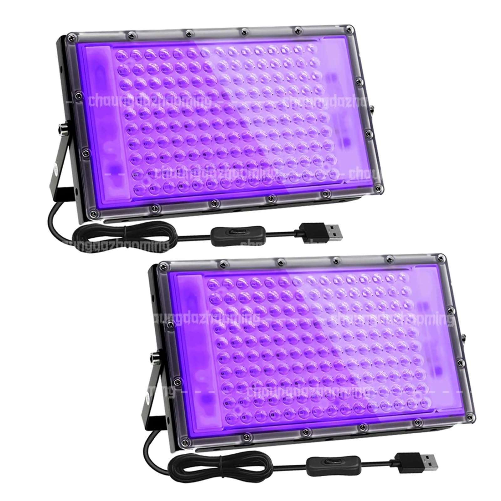 Lampa UV do żywicy 144 diody LED do utwardzania światłem UV w druku 3D, żywic światłoczułych, obudowa samodzielnego, wejście 5 V, przewód zasilający USB 1, m(144 LEDs-2Pack)