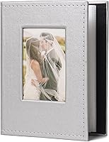 Vista 28 de RECUTMS - Álbum de bolsillo de 100 bolsillos 4x6, pequeños álbumes de fotos, páginas blancas, álbum de fotos vertical, álbum de boda, álbum de fotos