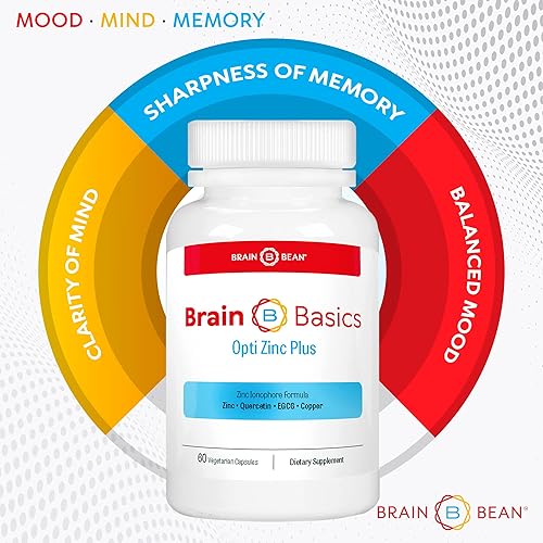 Miniatura 7 de Brain Basics Opti Zinc Plus - Suplemento de zinc con quercetina, EGCG y cobre. Fórmula de apoyo inmunológico - 60 tabletas