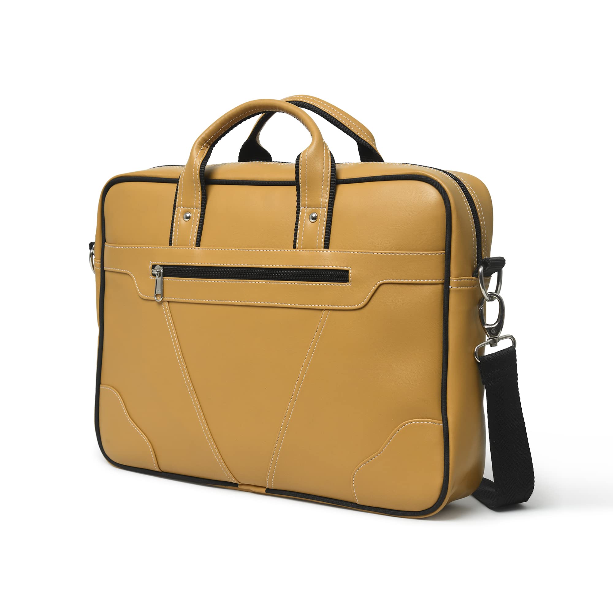 MATRICE Faux Vegan Leather Messenger Bag for Office up to 15 inch Briefcase Best Laptop Messenger Bag Satchel for Men Front Pocket for Laptop Accessories (Yellow, 0801) (B0B1XDT8ZJ) Amazon Price History, Amazon Price Tracker